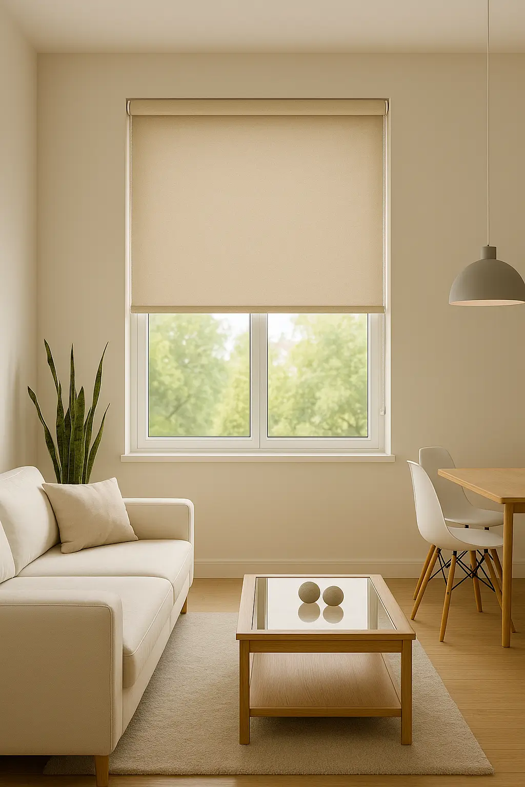 Rolety wolnowiszące — przykład 2